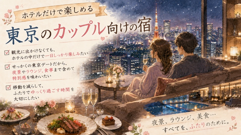 ホテルだけで楽しめるカップル東京宿おすすめ10選