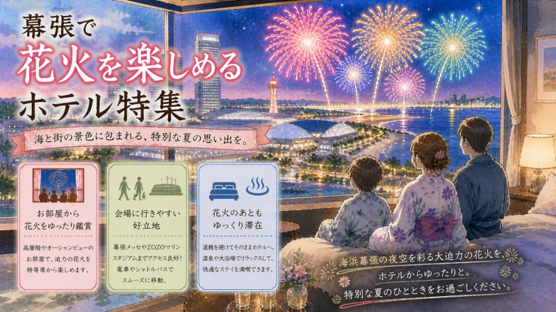 幕張で花火がホテルから見えるおすすめ7選