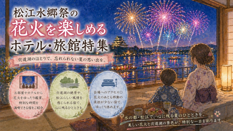 松江水郷祭の花火が見えるホテルおすすめ10選