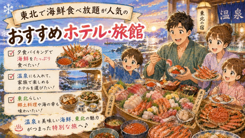 海鮮食べ放題ホテルを東北で厳選おすすめ宿10選