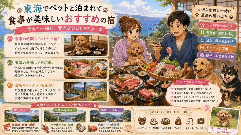 ペットと泊まれる宿で食事が美味しい東海の人気宿10選