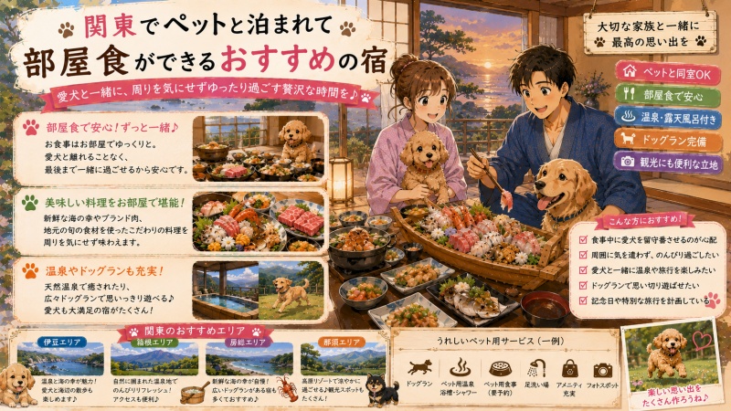 ペットと泊まれる宿で部屋食ができる関東の人気宿9選
